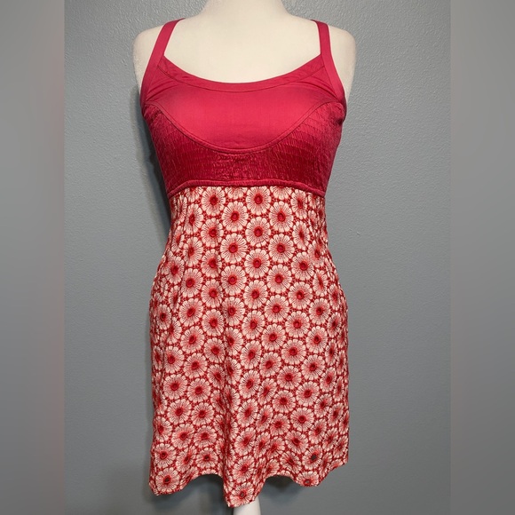 Anthropologie Dresses & Skirts - Anthropologie Fei Pink Lace Dress Fit Flare Floral Eyelet Sundress Y2K Size 2